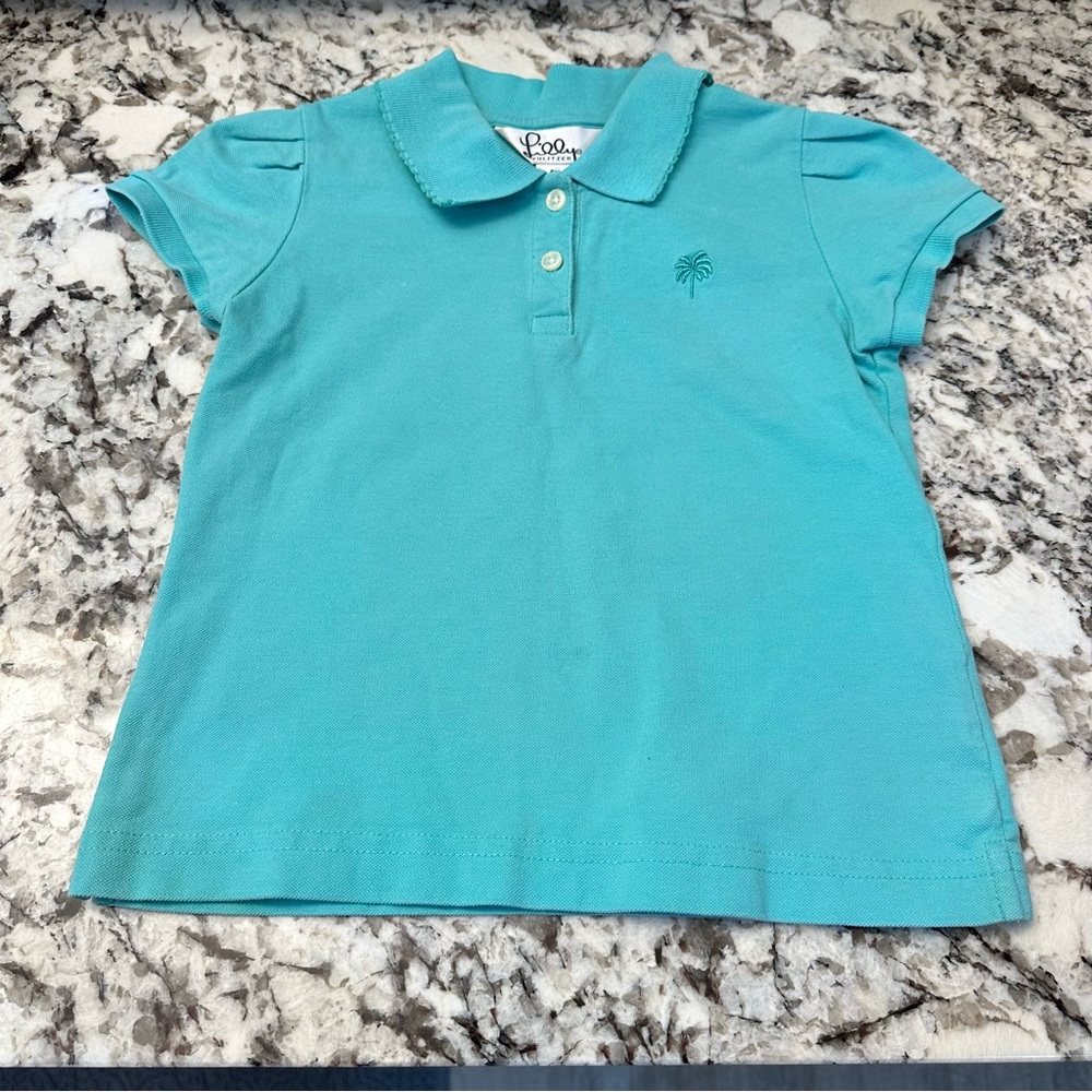 Lilly Pulitzer white label girls polo-style shirt